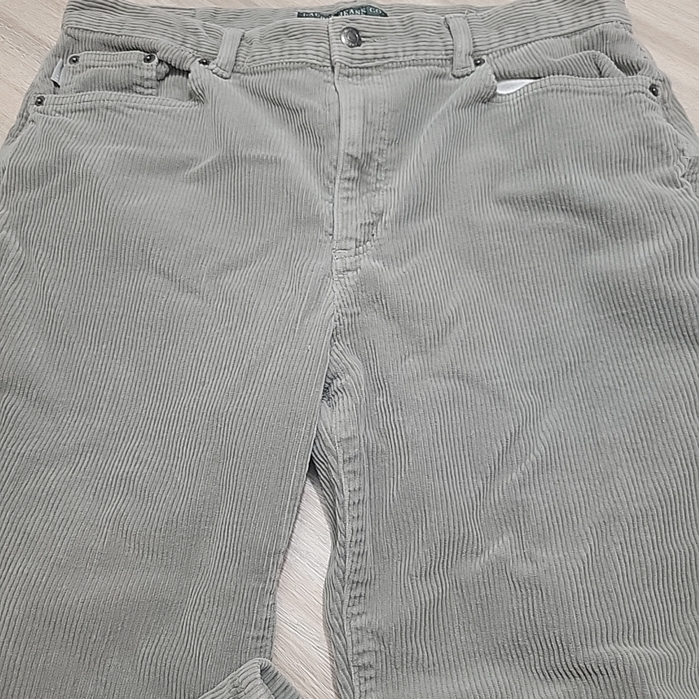 Ralph Lauren Jeans Women's Gray Courdoroy Soft Velvet Feel Size 14